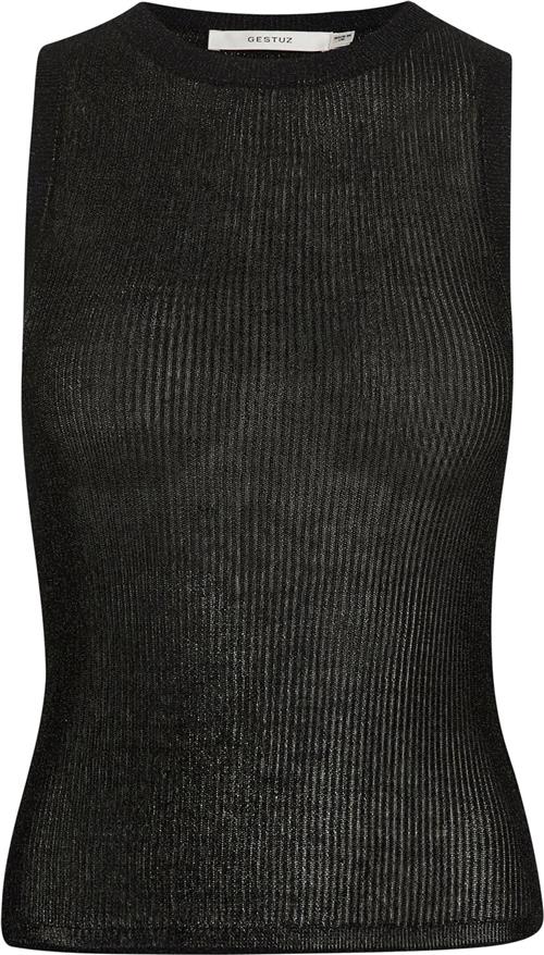 Gestuz Silvigz top Kvinde Black Strikveste Str XS - hos Magasin