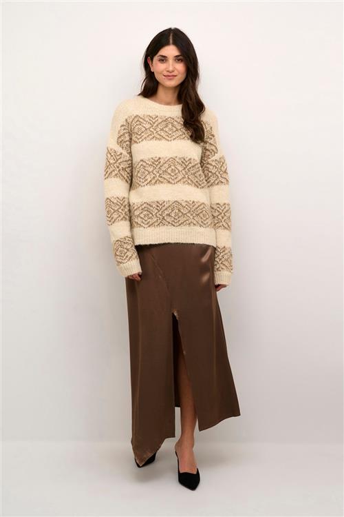 Se Culture Cuiona Brava Pullover Kvinde Whitecap Melange Sweaters Str L - hos Magasin ved Magasin