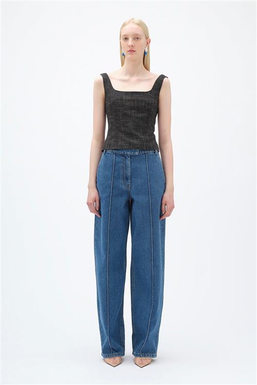 REMAIN Soft Cocoon Pants Kvinde Seneca Rock Bukser Str 42 - hos Magasin