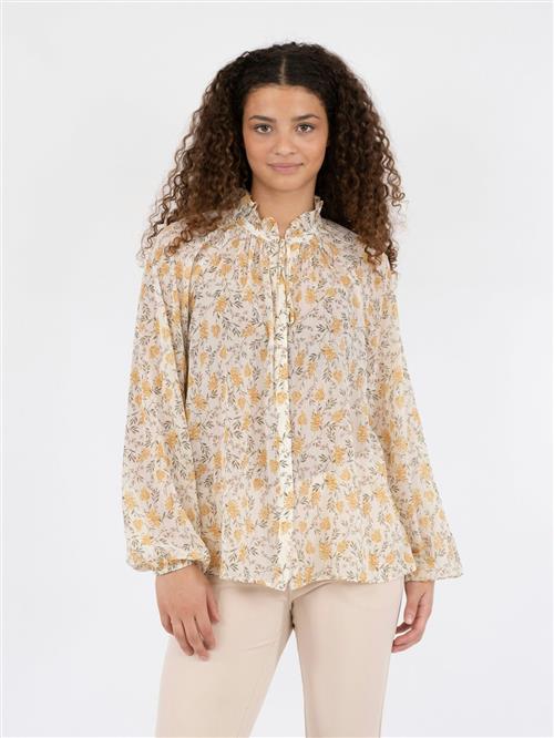 Se Neo Noir Sommie Field Blouse Kvinde Light Yellow Langærmede Bluser Str 42 - hos Magasin ved Magasin