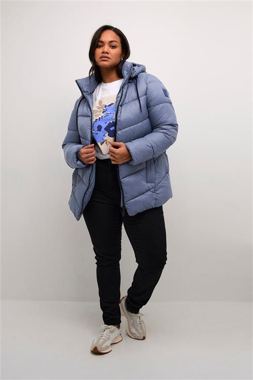 Kaffe Curve Kcsusanna Jacket Kvinde Blue Indigo Overgangsjakker Str 52 - hos Magasin