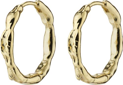 Se Pilgrim Eddy Recycled Organic Shaped Medium Hoops Goldplated One size - Creoler hos Magasin ved Magasin