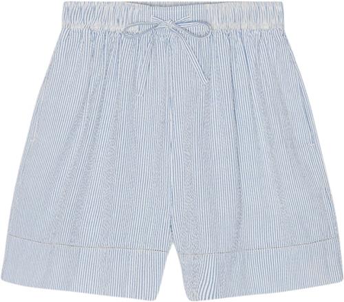 Moshi Moshi Mind Wake Shorts Wave Stripe Kvinde White / Blue Casual Shorts Str M - hos Magasin