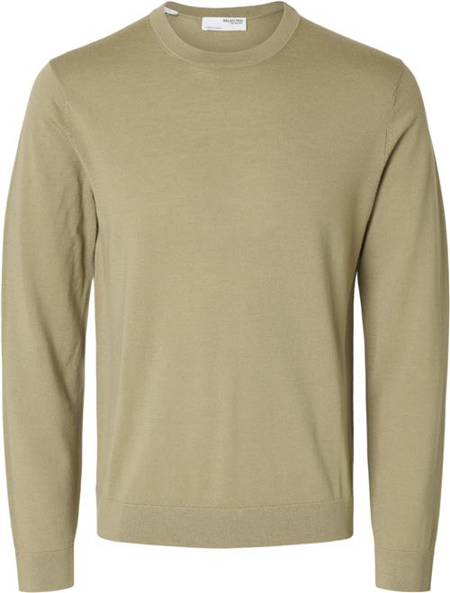 Selected Homme Slhtray LS Knit Merino Crew Neck NO Mand Kelp Sweaters Regular Fit Str XXL Merino - hos Magasin