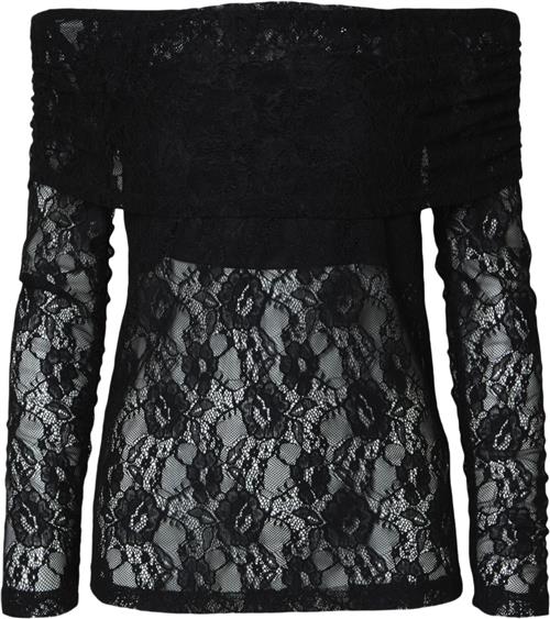 Se Selected Femme Slfmista LS Tneck Reversible Lace Kvinde Sort Toppe Str XS - hos Magasin ved Magasin