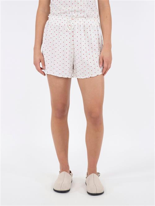 Neo Noir Merritt Pointelle Heart Shorts Kvinde White Casual Shorts Str 34 - hos Magasin