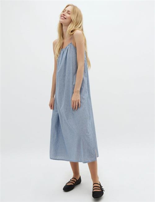 mbyM Teslanam Kvinde Blue White Stripe Maxi Kjoler Str XL - hos Magasin