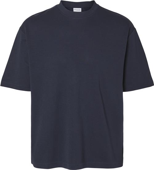 Se Selected Homme Slhlooseoscar SS Oneck TEE Noos Mand Sky Captain Kortærmede T-shirts Loose Fit Str XXL - hos Magasin ved Magasin