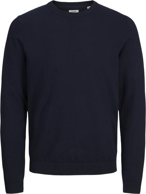 Se JJ-REBEL Jrebcallum Knit Crew Neck Noos Mand Blå Sweaters Regular Fit Str M - hos Magasin ved Magasin