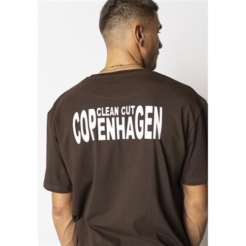 Se Clean Cut Copenhagen Clean Organic Tshirt Mand Dark Brown Kortærmede T-shirts Str L - Bomuld hos Magasin ved Magasin