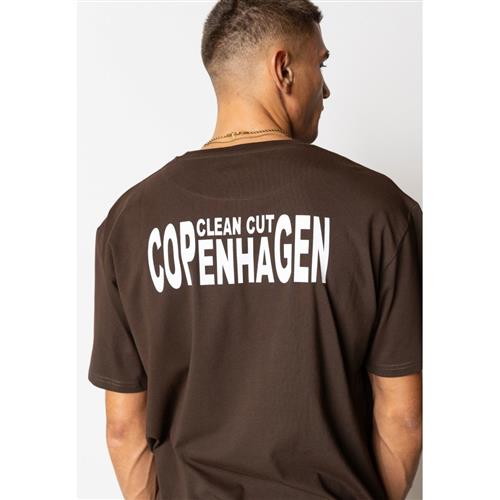 Clean Cut Copenhagen Clean Organic Tshirt Mand Dark Brown Kortærmede T-shirts Str XXL - Bomuld hos Magasin