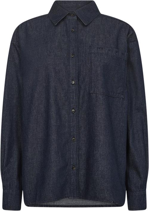 IVY Copenhagen Ivyqueen Matti Oversize Shirt Kvinde Dark Blue Langærmede Skjorter Str 40 - hos Magasin