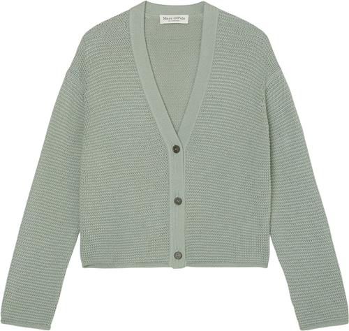 Marc O’Polo Cardigan, Longsleeve, Vneck Kvinde Faded Mint Cardigans Str S - hos Magasin