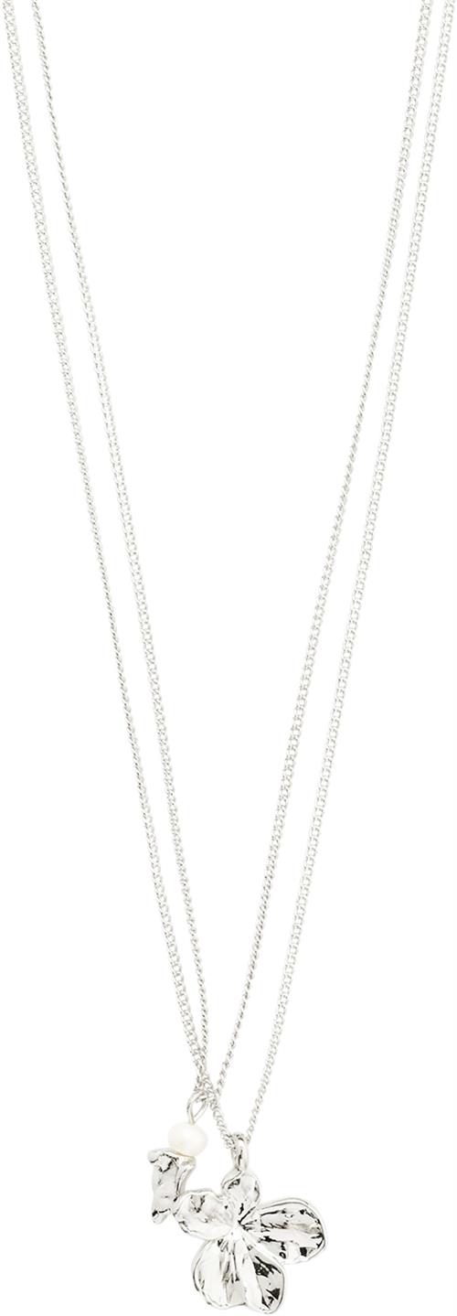 Pilgrim Zhuri Recycled Necklace 2in-1 set Silver-plated one size - Halskæder Med Vedhæng hos Magasin