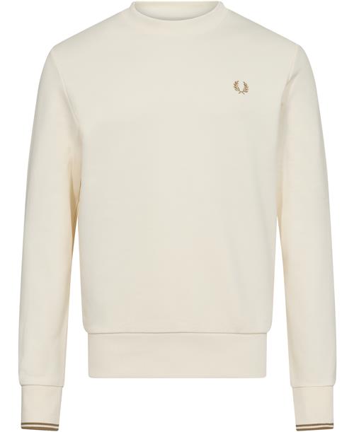 Fred Perry M7535 Mand Ecru/warm Stone Sweatshirts Str XL - Bomuld hos Magasin