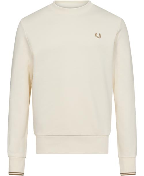 Fred Perry M7535 Mand Ecru/warm Stone Sweatshirts Str M - Bomuld hos Magasin