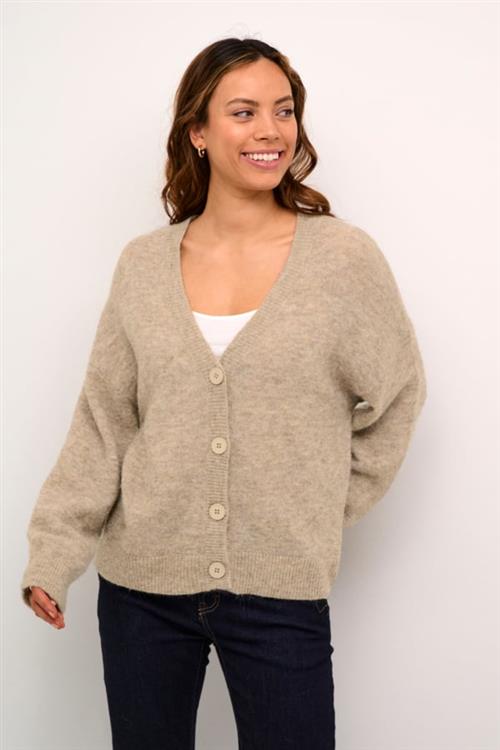 Se Culture Cucacheia Cardigan Kvinde Dune Melange Cardigans Str XS - hos Magasin ved Magasin