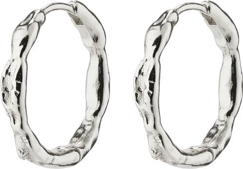 Pilgrim Eddy Recycled Organic Shaped Medium Hoops Silverplated One size - Creoler hos Magasin