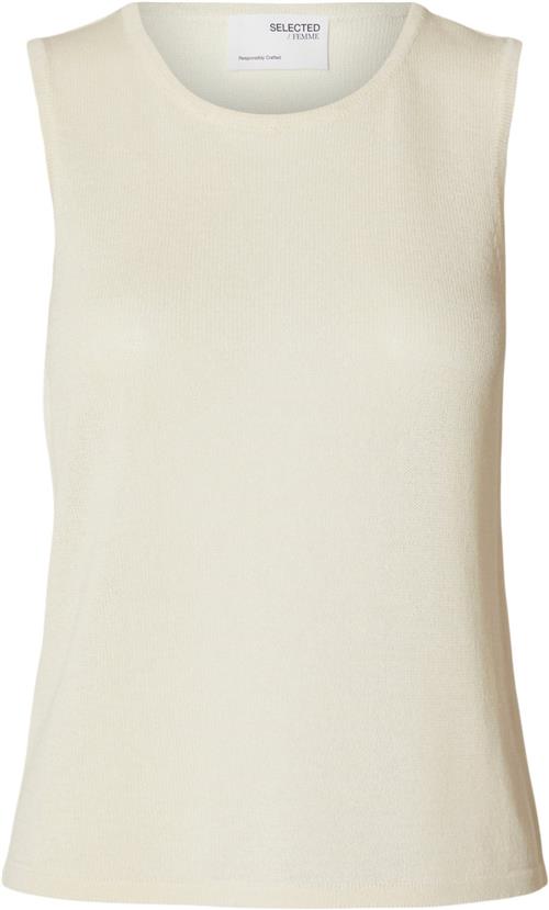 Se Selected Femme Slfmoon SUS SL Knit TOP B Kvinde Birch Tanktoppe Str S - hos Magasin ved Magasin