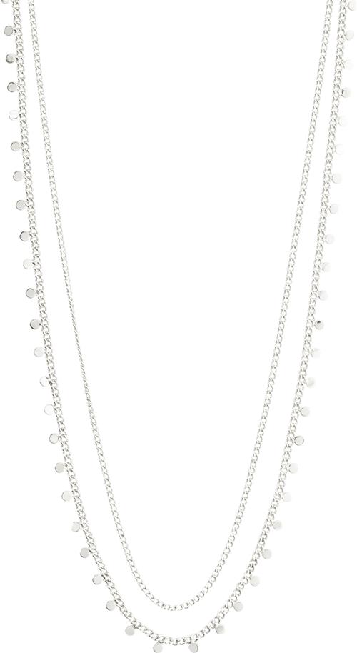 Se Pilgrim Bloom Recycled Necklace, 2in-1, Silver-plated one size - Halskæder Med Vedhæng hos Magasin ved Magasin