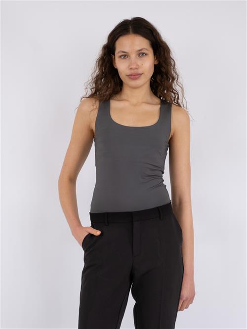 Neo Noir Sophia Jersey Top Kvinde Antracit Tanktoppe Str 38 - hos Magasin