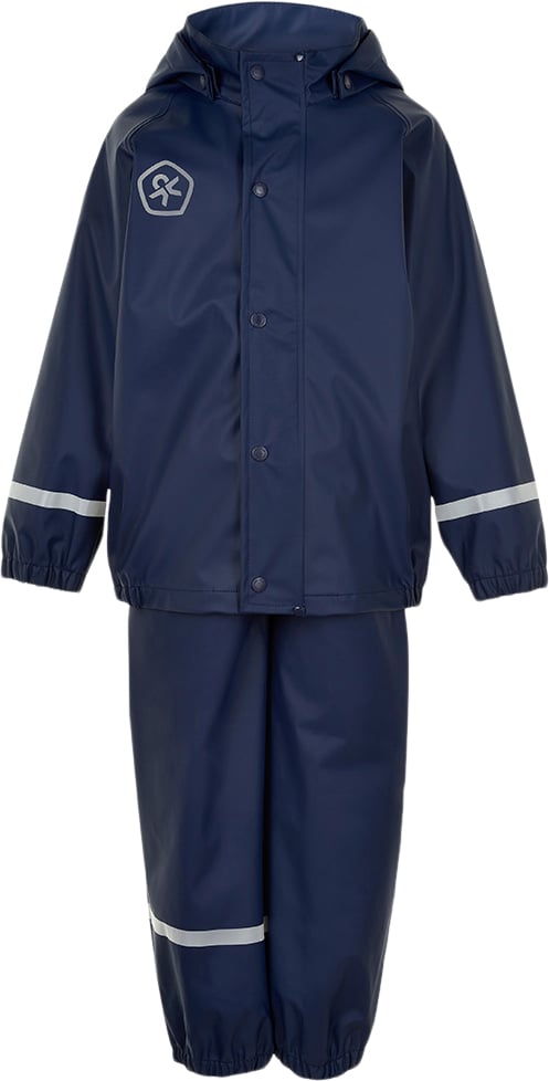 Color Kids Rain Set Solid PU Str 104 - Dress Blues Regntøj hos Magasin