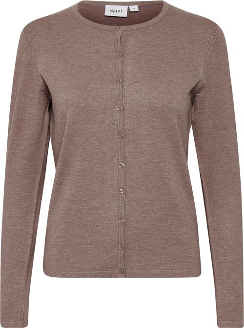 Se Saint Tropez A8661, Milasz Rneck Cardigan Kvinde Antler Melange Cardigans Classic Fit Str S - hos Magasin ved Magasin