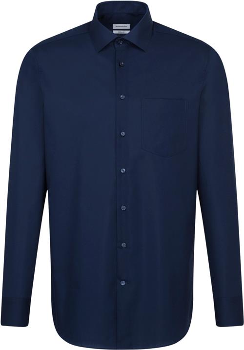 Se Seidensticker Business Shirt Regular Long Sleeve Kentcollar Uni Mand Blue Langærmede Skjorter Regular Fit Str 38 - hos Magasin ved Magasin