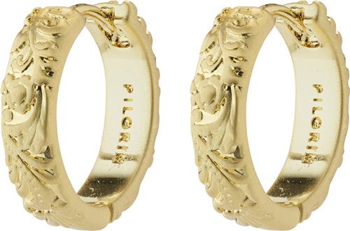 Pilgrim Elfrida Recycled Hoop Earrings Goldplated One size - Creoler hos Magasin