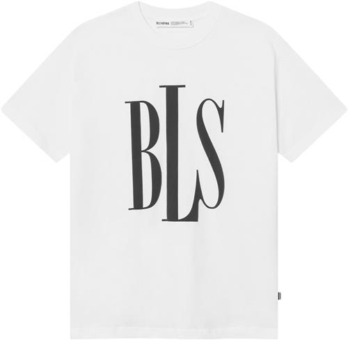 BLS Hafnia Henry Tshirt Mand White Kortærmede T-shirts Regular Fit Str M - Bomuld hos Magasin