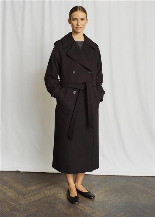 Bruun & Stengade BS Kaylee Coat Kvinde Black Uldfrakker Str 44 - hos Magasin