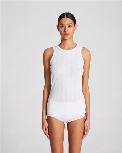 Gai&Lisva Alberte Cotton Top Gots 243975 Kvinde White Tanktoppe Str XS - Bomuld hos Magasin