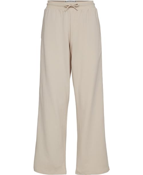 Tommy Hilfiger Modal Pants Kvinde Cashmere Creme Bukser Med Brede Ben Str XS - Cashmere hos Magasin