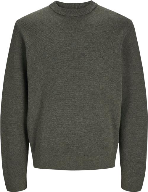 Jack & Jones Jprblamilano Stitch Knit Crew Neck Mand Peat/melange Sweaters Relaxed Fit Str L - hos Magasin