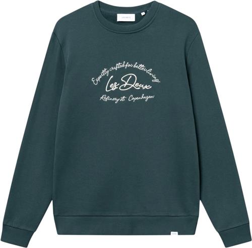 Se Les Deux Camden Sweatshirt Mand Pine Green/ivory Sweatshirts Str S - hos Magasin ved Magasin