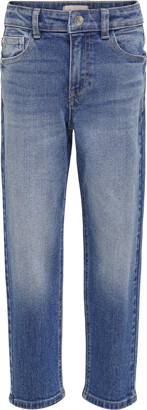 Se ONLY Koncalla MOM FIT DNM Azg159 Noos Kvinde Blå Straight Jeans Str 128 - hos Magasin ved Magasin