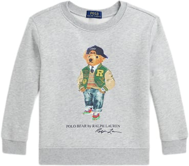 Polo Ralph Lauren Graphic Fleecelscnm4-kn-sws Str 7 / 7 år - Fa24 Bear Andover Heather Bluser hos Magasin