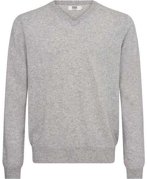 Magasin du Nord Collection Magasin Mads 1 100 Cashmere Mand Light Grey Melange Sweaters Str S Cashmere