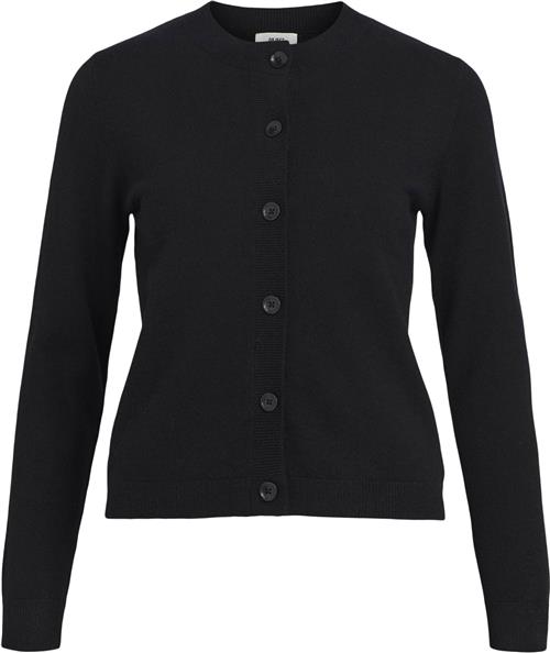 Se Object Objthess L/S Short Cardigan Noos Kvinde Black Cardigans Str L - hos Magasin ved Magasin