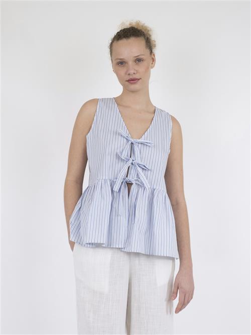 Neo Noir Manja Stripe Top Kvinde Light Blue Toppe Str 36 - hos Magasin