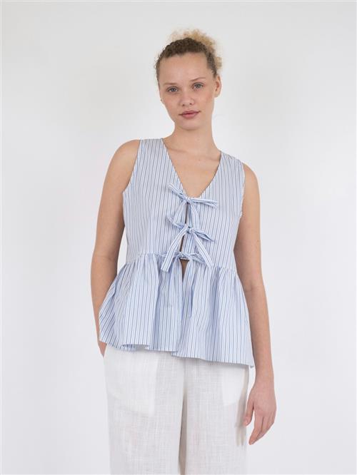 Se Neo Noir Manja Stripe Top Kvinde Light Blue Toppe Str 40 - hos Magasin ved Magasin