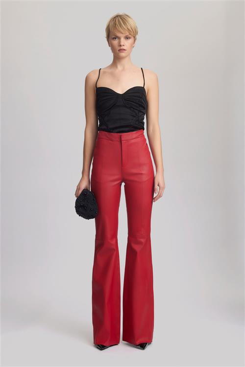 Gestuz Litinagz MW Flared Pants Kvinde Haute Red Flare Bukser Str 40 - hos Magasin