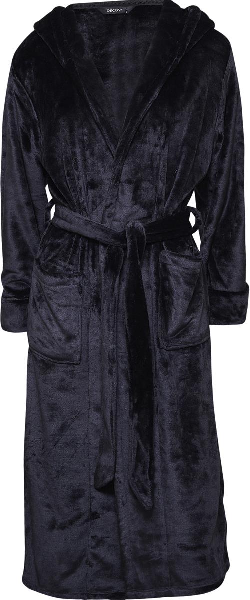 Decoy Decoy Long Robe W/hood Morgenkåber Str XXL - hos Magasin