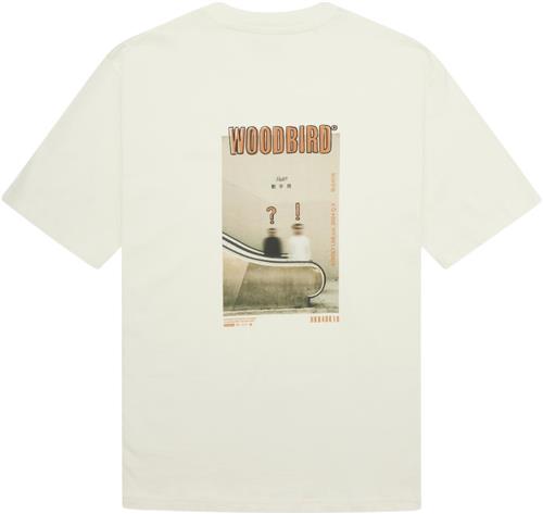 Woodbird Wbbaine Photo Tee Mand Off White Kortærmede T-shirts Str S - hos Magasin