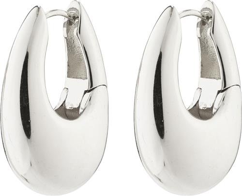 Pilgrim Autumn Chunky Retro Hoop Earrings Silverplated one size - Creoler hos Magasin