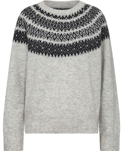 Se Magasin du Nord Collection Magasin Cindi 2 Strik Sweater Alpakablend Kvinde Light Grey Melange Sweaters Str XS Uld ved Magasin