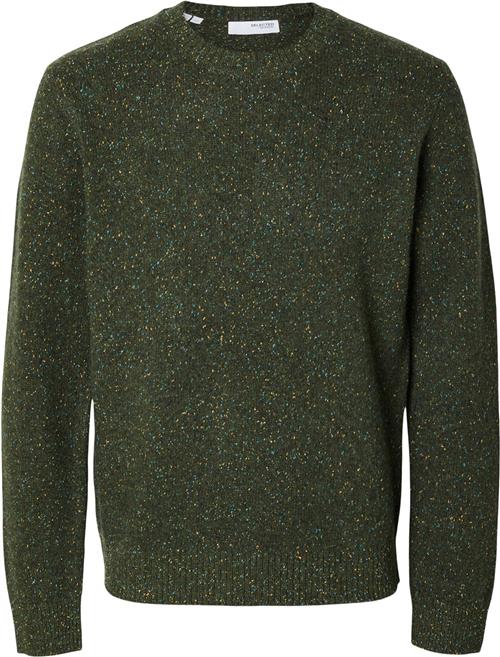 Selected Homme Slhneil LS Knit Neps Crew Neck Mand Forest Night/neps Sweaters Str S - hos Magasin