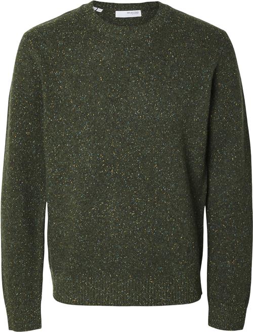 Selected Homme Slhneil LS Knit Neps Crew Neck Mand Forest Night/neps Sweaters Str XXL - hos Magasin