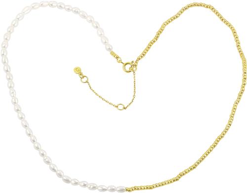 Hultquist Ella Plain Necklace ml: 35 cm + 5 cm flex. - Perlehalskæder hos Magasin