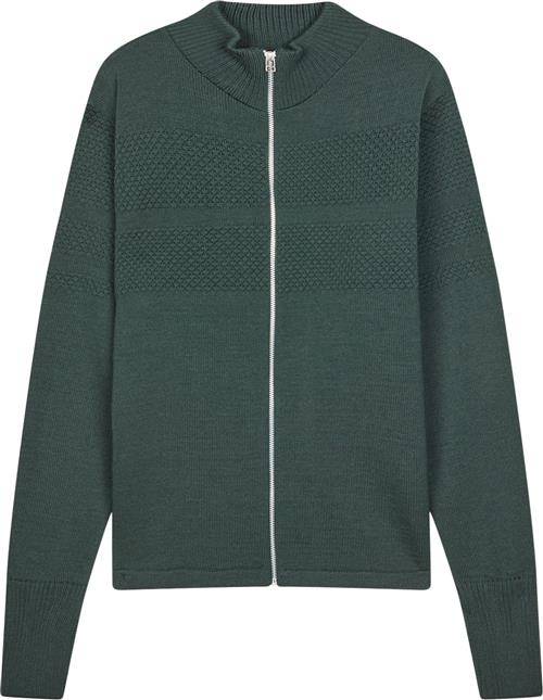 Mads Nørgaard - Copenhagen Wool Klemens Zip Knit Mand Grøn Sweaters Str XL - hos Magasin